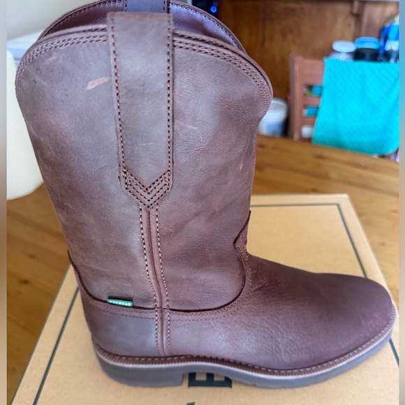Tecovas Other - Tecova Brown Leather Pull-On Work Boot Brand New!! Size 9.5 EE